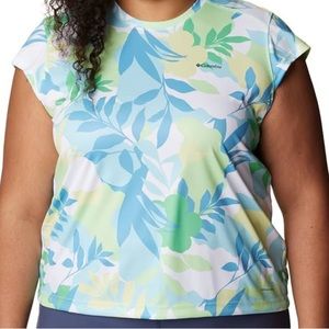 SUMMERDRY SHORT SLEEVE PRINTED TEE. COLUMBIA. OMNI WICK QUICK DRY. SIZE 2X